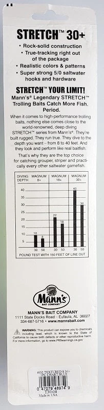 Lures & Bait Mann's Stretch 30+ Trolling Lure Chartreuse/Blue 11" 1pk 6 Lures & Bait Mann's Stretch 30+ Trolling Lure Chartreuse/Blue 11" 1pk