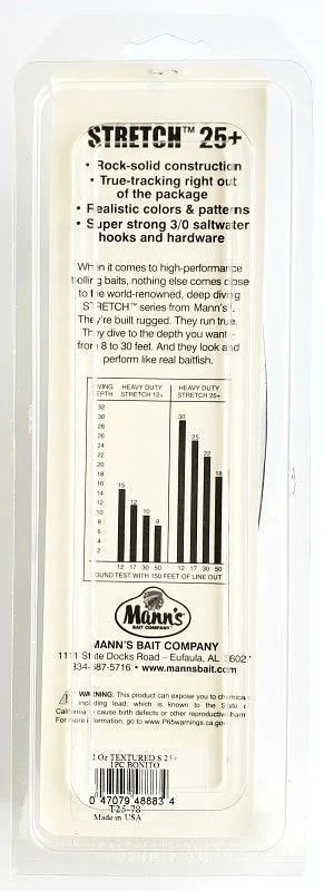 Lures & Bait Mann's Stretch 25+ Trolling Lure Bonito 8" 1pk Lures & Bait Mann's Stretch 25+ Trolling Lure Bonito 8" 1pk