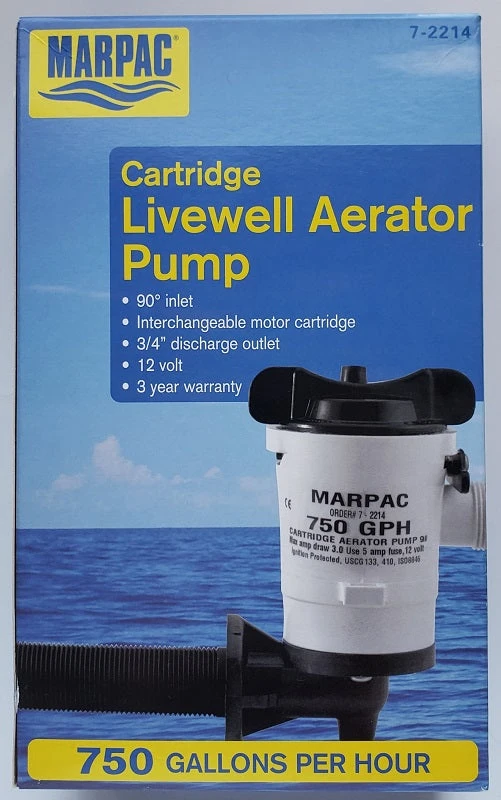 Marpac Cartridge Livewell Aerator Pump 7-2214 4 Marpac Cartridge Livewell Aerator Pump 7-2214