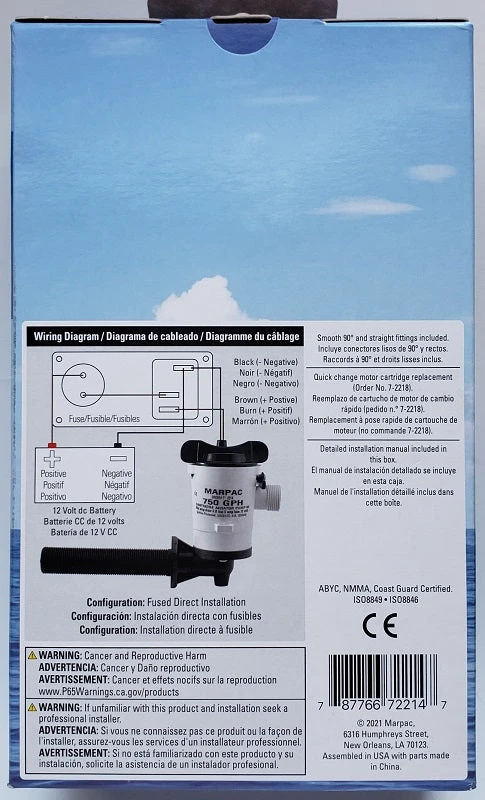 Marpac Cartridge Livewell Aerator Pump 7-2214 5 Marpac Cartridge Livewell Aerator Pump 7-2214