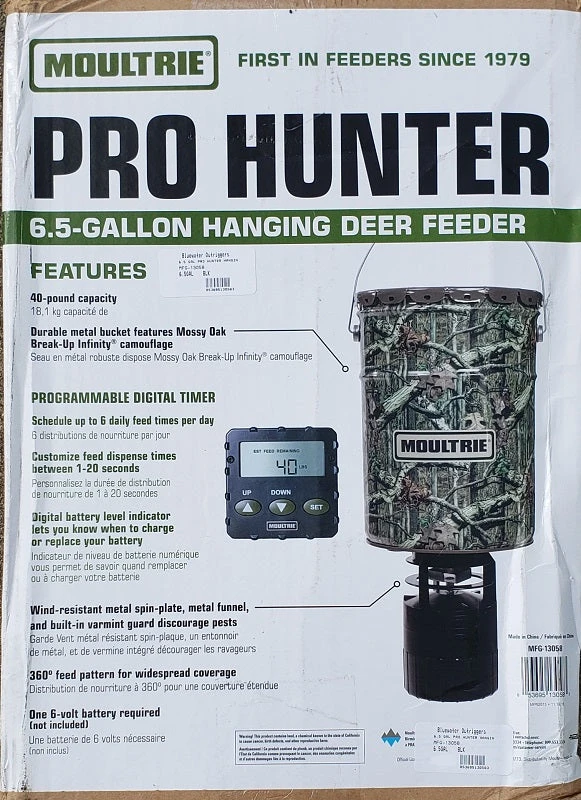 Moultrie Pro Hunter 6.5 Gal. Hanging Deer Feeder Hunting 7 Moultrie Pro Hunter 6.5 Gal. Hanging Deer Feeder Hunting
