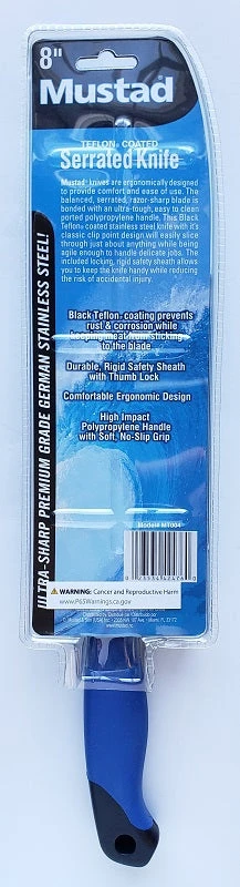 Mustad 8in Teflon Coated Serrated Knife Knives And Tools 5 Mustad 8in Teflon Coated Serrated Knife Knives And Tools