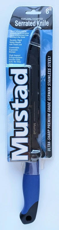 Mustad 8in Teflon Coated Serrated Knife Knives And Tools 3 Mustad 8in Teflon Coated Serrated Knife Knives And Tools