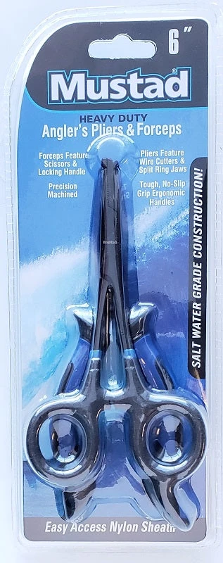 Knives And Tools Mustad Heavy Duty 6in Angler's Pliers And Forceps 2pk 3 Knives And Tools Mustad Heavy Duty 6in Angler's Pliers And Forceps 2pk