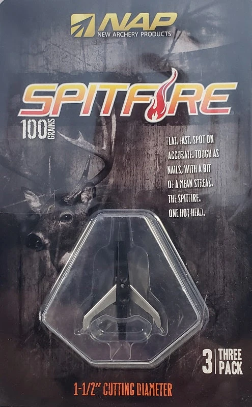 New Archery NAP Spitfire Broadheads 100 Grains 3-Pack 60-234 New Archery NAP Spitfire Broadheads 100 Grains 3-Pack 60-234
