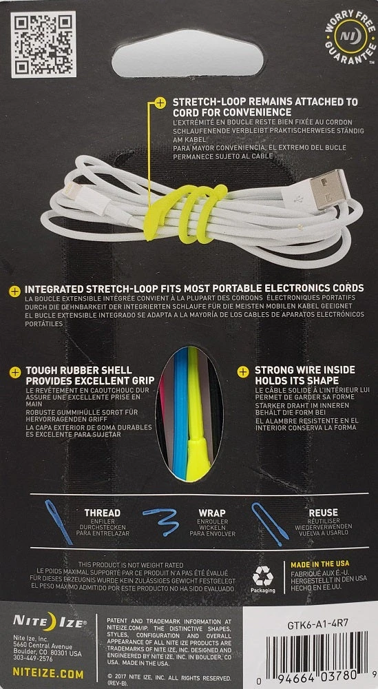 Nite Ize Gear Tie GTK6-A1-4R7 Beach & Home 5 Nite Ize Gear Tie GTK6-A1-4R7 Beach & Home