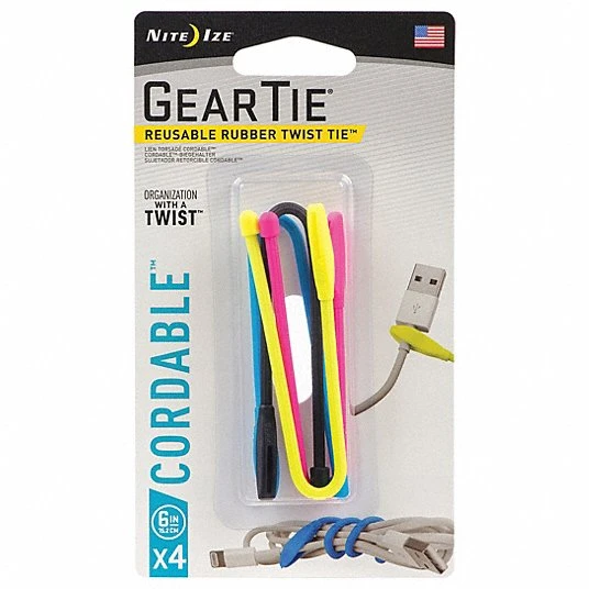 Nite Ize Gear Tie GTK6-A1-4R7 Beach & Home 4 Nite Ize Gear Tie GTK6-A1-4R7 Beach & Home