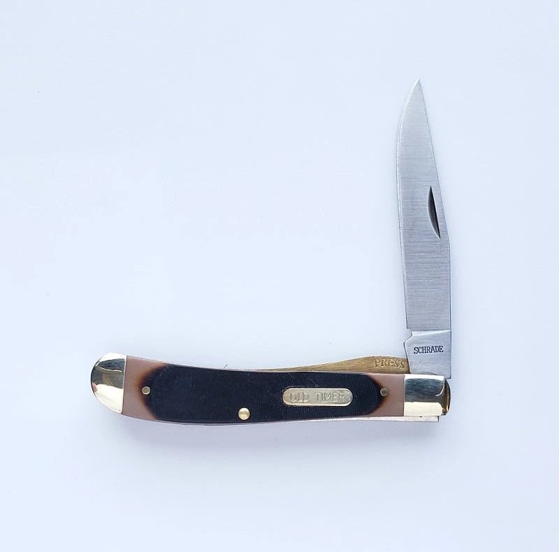 Old Timer Gunstock Trapper Single Blade Pocket Knife 194OT Old Timer Gunstock Trapper Single Blade Pocket Knife 194OT