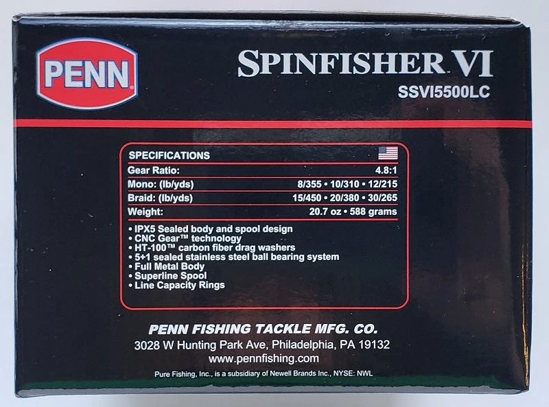 Penn Spinfisher VI 5500LC Spinning Reel 9 Penn Spinfisher VI 5500LC Spinning Reel