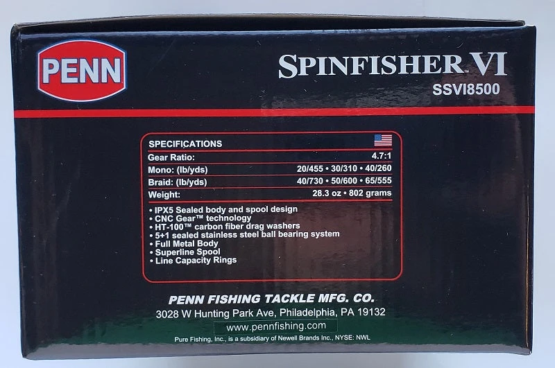 Penn Spinfisher VI 8500 Spinning Reel Reels 8 Penn Spinfisher VI 8500 Spinning Reel Reels