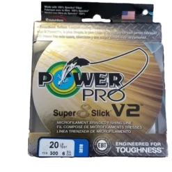 Power Pro Super 8 Slick V2 Blue 20 Lb 300 Yds Braided Fishing Line Line/Leaders