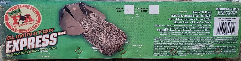 Trees Stands-Blinds & Chairs Primos Eliminator Express Waterfowl Blind Realtree Max-5 431895 Trees Stands-Blinds & Chairs Primos Eliminator Express Waterfowl Blind Realtree Max-5 431895