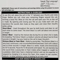 Primos Hardwood Fawn Bleat Deer Call 721 7 Primos Hardwood Fawn Bleat Deer Call 721