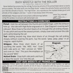 Primos High Roller Duck Whistle 838 Game Calls 7 Primos High Roller Duck Whistle 838 Game Calls