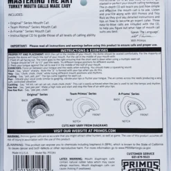 Primos Master The Art Mouth Call Pak And Instructional CD PS1243 Game Calls