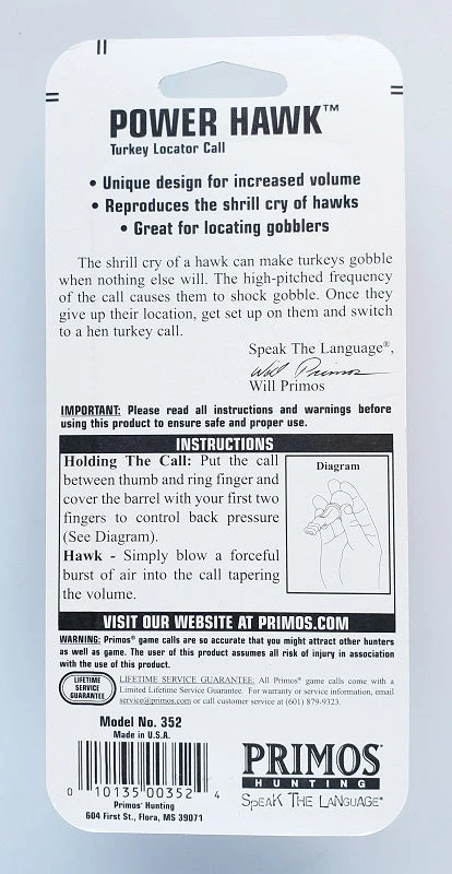 Primos Power Hawk Turkey Locator Call 352 Game Calls 5 Primos Power Hawk Turkey Locator Call 352 Game Calls