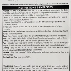 Primos Sonic Dome Triple Turkey Mouth Call 1 Per Pack PS1175 Game Calls