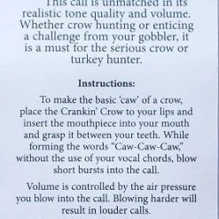 Quaker Boy Crankin' Crow Gobbler Locator 02613 Game Calls 4 Quaker Boy Crankin' Crow Gobbler Locator 02613 Game Calls