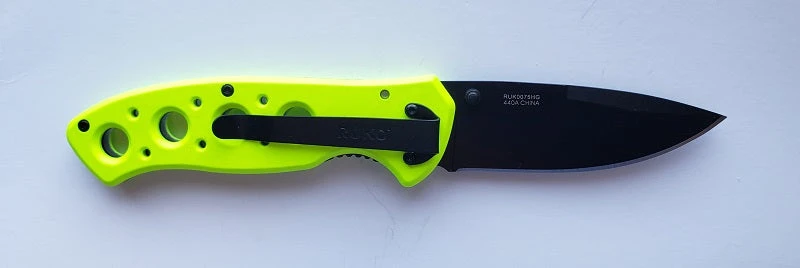 Ruko High Visibility Green Folding Knife RUK0075HG 5 Ruko High Visibility Green Folding Knife RUK0075HG