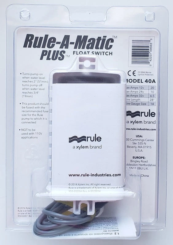 Rule-A-Matic Plus Float Switch 40A Marine 6 Rule-A-Matic Plus Float Switch 40A Marine