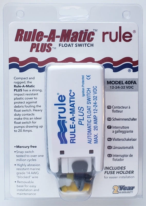 Marine Rule-A-Matic Plus Float Switch 40FA 4 Marine Rule-A-Matic Plus Float Switch 40FA