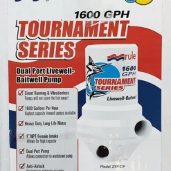 Marine Rule 1600GPH Tournament Series Dual Port Livewell-Baitwell Pump 209FDP