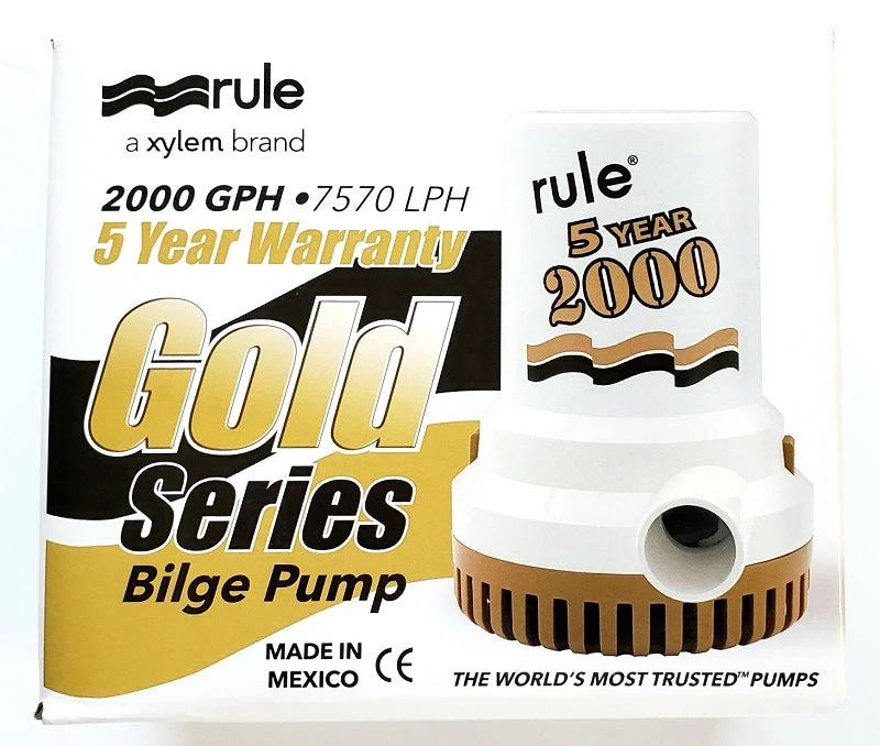 Rule 2000GPH/7570LPH Gold Series Bilge Pump Model 09 5 Rule 2000GPH/7570LPH Gold Series Bilge Pump Model 09