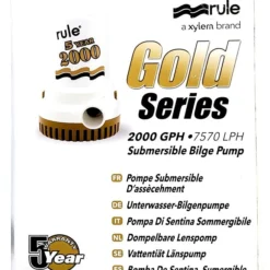 Rule 2000GPH/7570LPH Gold Series Bilge Pump Model 09 11 Rule 2000GPH/7570LPH Gold Series Bilge Pump Model 09