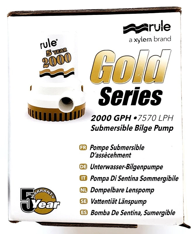 Rule 2000GPH/7570LPH Gold Series Bilge Pump Model 09 6 Rule 2000GPH/7570LPH Gold Series Bilge Pump Model 09