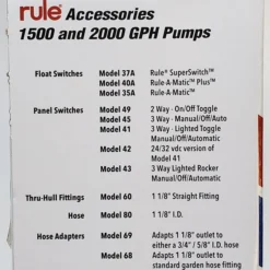 Rule 2000GPH Bilge Pump Model 10-6UL Marine