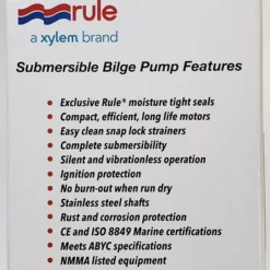 Rule 2000GPH Bilge Pump Model 10-6UL Marine