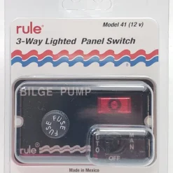 Rule 3-Way Lighted Panel Switch 41 Marine
