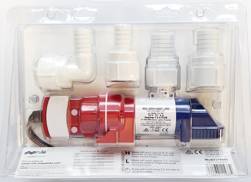 Rule 900GPH LoPro Bilge Pump LP900S 9 Rule 900GPH LoPro Bilge Pump LP900S