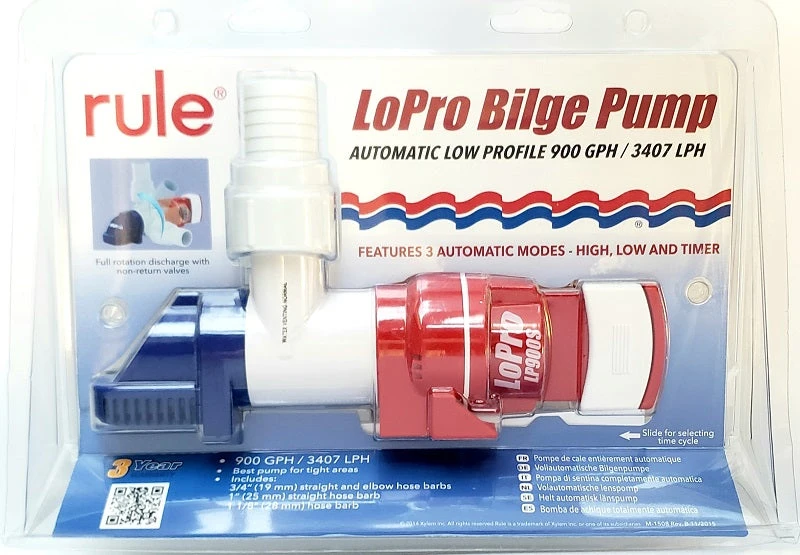 Rule 900GPH LoPro Bilge Pump LP900S 8 Rule 900GPH LoPro Bilge Pump LP900S