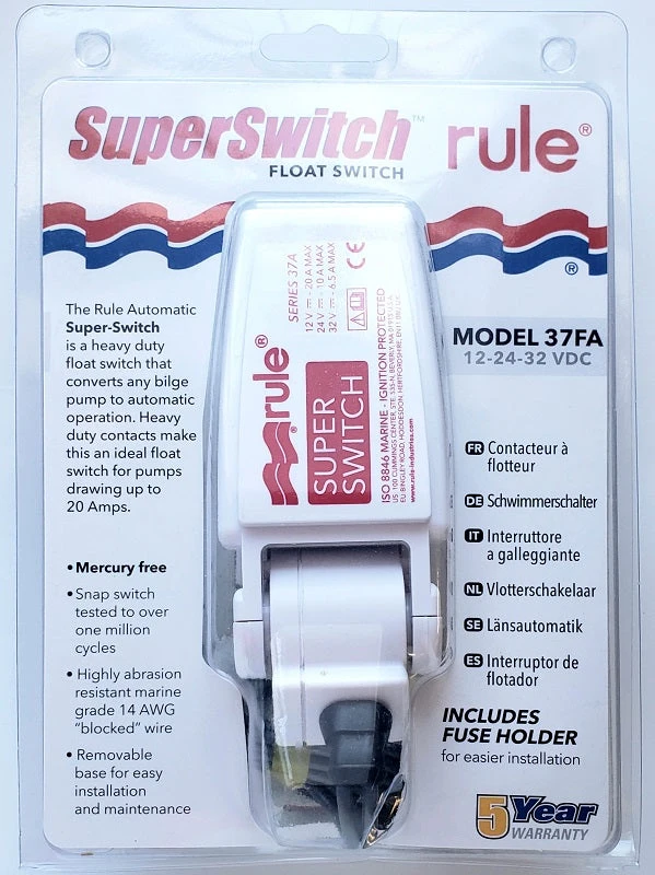 Marine Rule SuperSwitch Float Switch 37FA 4 Marine Rule SuperSwitch Float Switch 37FA