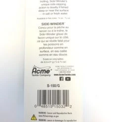 Lures & Bait Acme Sidewinder Spoon 1/5 Oz Gold S-150/G