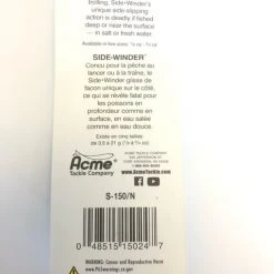 Acme Sidewinder Spoon 1/5 Oz Nickel