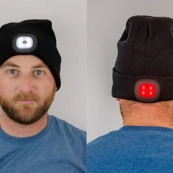 SE Front And Rear Illuminated Beanie FL212LB-BK