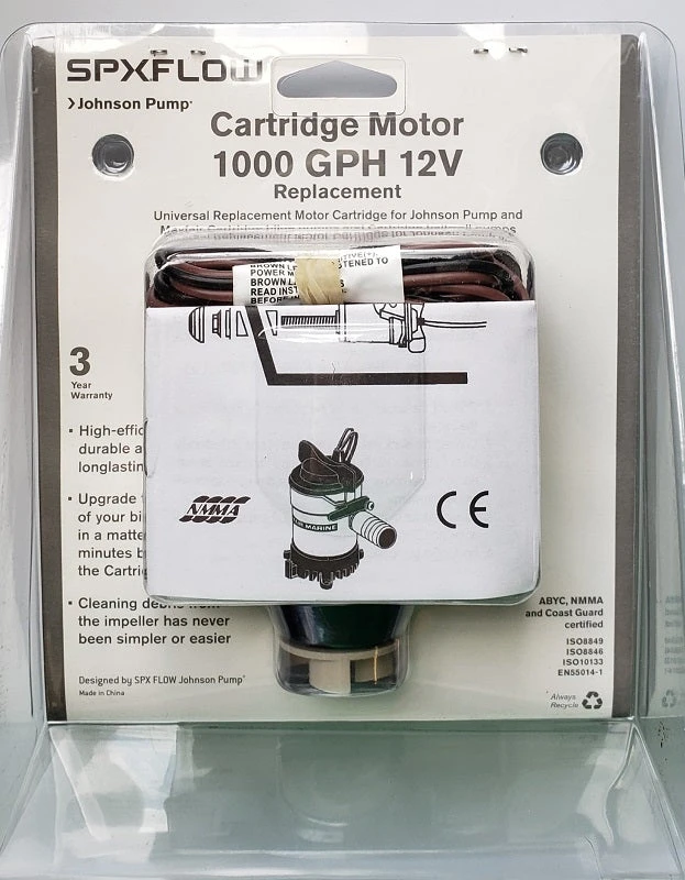 SPXFLOW Johnson Pump 1000 GPH Cartridge Motor 28512 Marine SPXFLOW Johnson Pump 1000 GPH Cartridge Motor 28512 Marine
