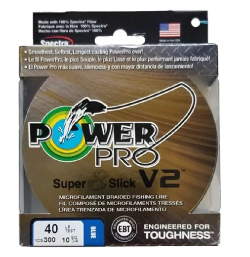 Power Pro Super 8 Slick V2 Blue 40 Lb 300 Yds Power Pro Super 8 Slick V2 Blue 40 Lb 300 Yds