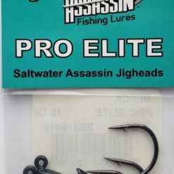 Hooks/Jig Heads Saltwater Assassin Pro Elite Jigheads Black 1/16oz 3ct PEJ16014