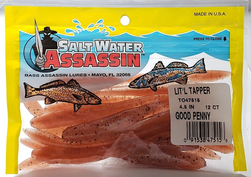 SaltWater Assassin Lit'l Tapper Good Penny 4-1/2" 12ct Lures & Bait SaltWater Assassin Lit'l Tapper Good Penny 4-1/2" 12ct Lures & Bait