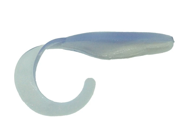 SaltWater Assassin Curly Tail Albino Shad 4" 10pk Lures & Bait 3 SaltWater Assassin Curly Tail Albino Shad 4" 10pk Lures & Bait