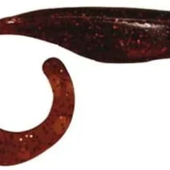 SaltWater Assassin Curly Tail Rootbeer/Red Glitter 4" 10pk 5 SaltWater Assassin Curly Tail Rootbeer/Red Glitter 4