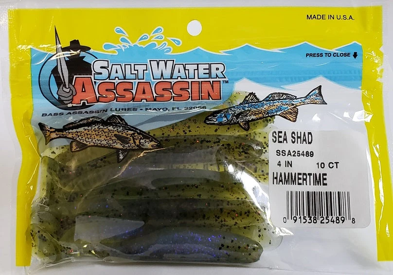 SaltWater Assassin Sea Shad Hammertime 4" 10pk Lures & Bait SaltWater Assassin Sea Shad Hammertime 4" 10pk Lures & Bait