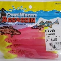 Lures & Bait SaltWater Assassin Sea Shad Butt Naked 4" 10pk 3 Lures & Bait SaltWater Assassin Sea Shad Butt Naked 4
