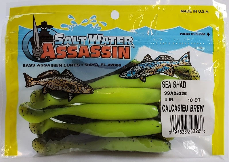 SaltWater Assassin Sea Shad Calcasieu Brew 4" 10pk Lures & Bait SaltWater Assassin Sea Shad Calcasieu Brew 4" 10pk Lures & Bait