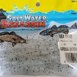 Lures & Bait SaltWater Assassin Sea Shad Green Moon 4" 10pk