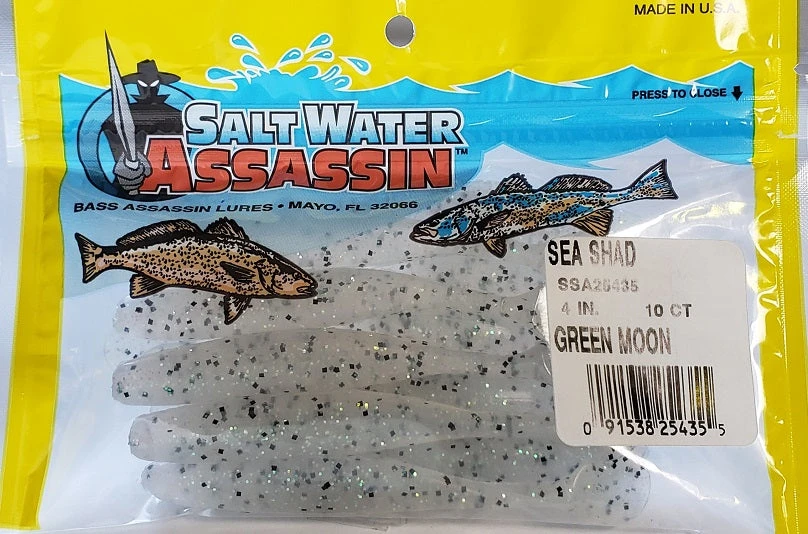 Lures & Bait SaltWater Assassin Sea Shad Green Moon 4" 10pk Lures & Bait SaltWater Assassin Sea Shad Green Moon 4" 10pk