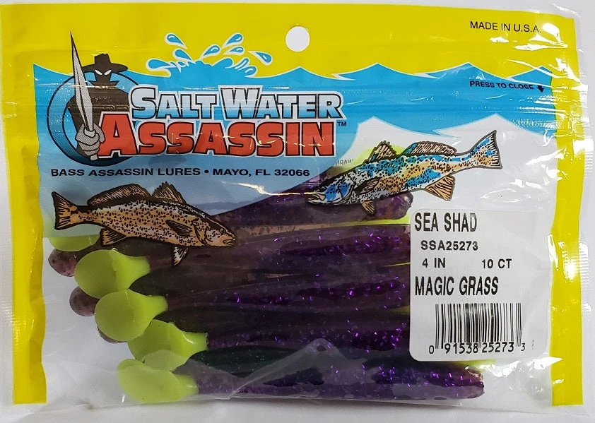 Lures & Bait SaltWater Assassin Sea Shad Magic Grass 4" 10pk 4 Lures & Bait SaltWater Assassin Sea Shad Magic Grass 4" 10pk